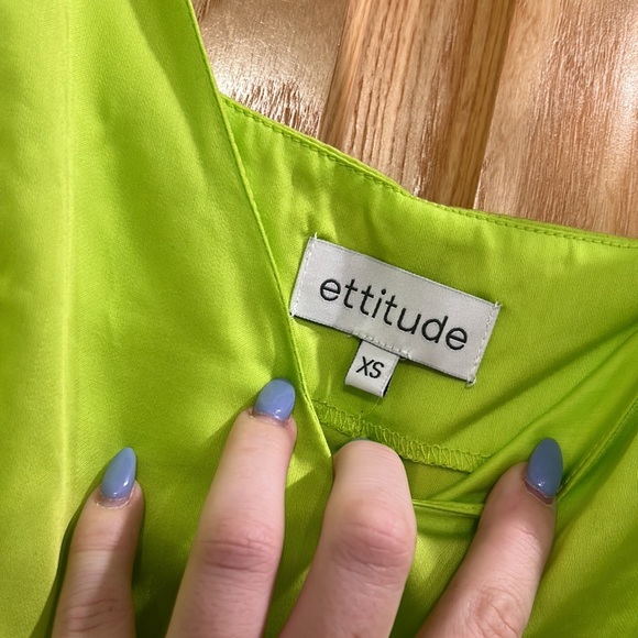 Ettitude Lime Green Bamboo Slip Dress - Picture 4 of 9